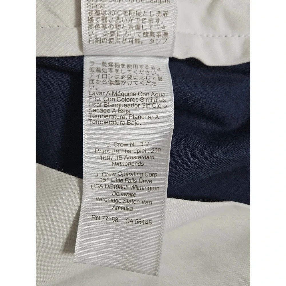 J.Crew Flex Slim Fit Chino Pants Mens 33x32 Navy Blue Stretch Cotton H3167 NEW